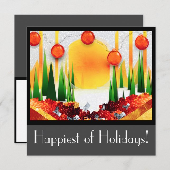 CARTÃO DE FESTIVIDADES FÉRIAS ENSOLARADAS NAS PINHEIRAS :) (Frente/Verso)