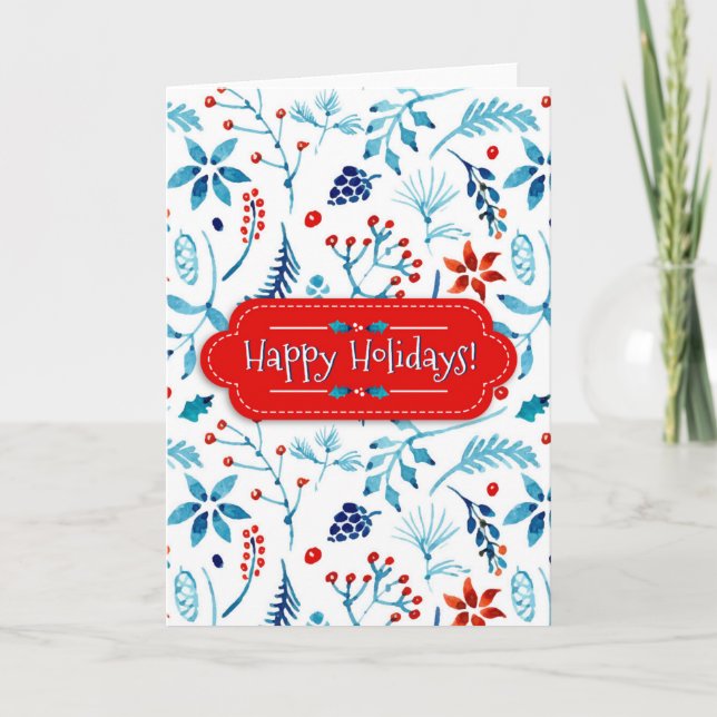 Cartão De Festividades Férias Felizes (Frente)