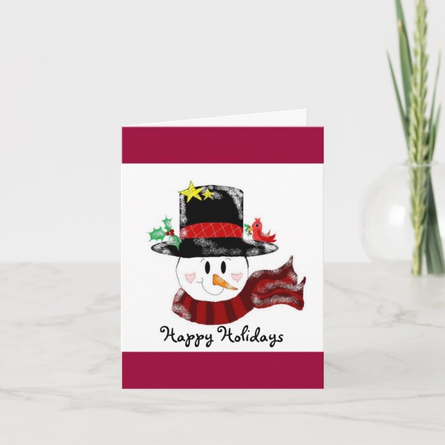 Cartão De Festividades Férias Felizes (Frente)