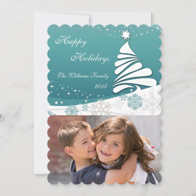 Cartão De Festividades Férias Felizes (Frente)