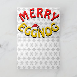 Cartão De Festividades Férias Felizes de Eggnog – Piada de Natal com Jogo