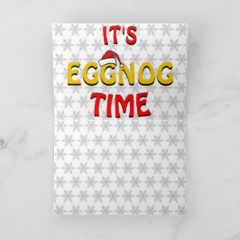 Cartão De Festividades Férias Felizes de Eggnog – Piada de Natal com Jogo
