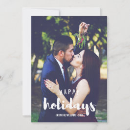 Cartão De Festividades Férias Felizes Foto Personalizada Esboçada