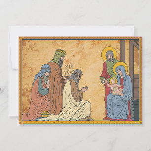 Cartão De Festividades Férias Felizes   Natal Religioso Natividade