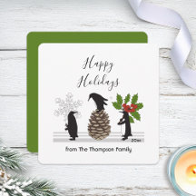 Férias Felizes Pinguim Divertido Natal Caprichoso