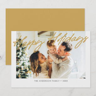 Cartão De Festividades Férias Felizes Simples Letra Manuscrita Foto