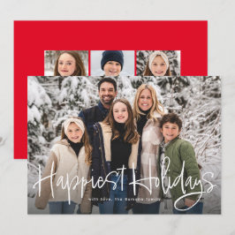 Cartão De Festividades Férias mais felizes simples diversão script foto v