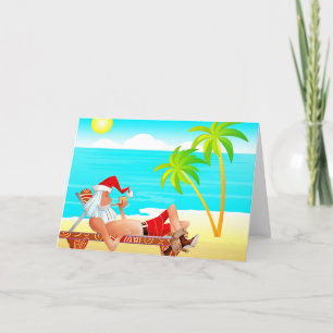 Cartão De Festividades férias papai noel