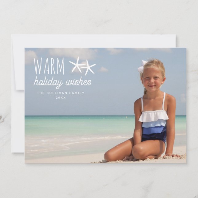 Cartão De Festividades Férias Quentes | Saudação de Foto Feriada (Frente)