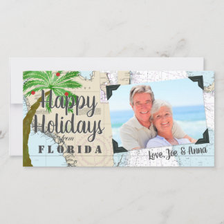 Cartão De Festividades Férias Tropicais Felizes da Florida Náutica