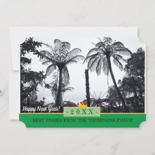 Cartão De Festividades Fern e Feliz ano novo da Nova Zelândia! Placa /20