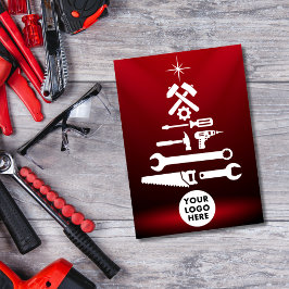 Cartão De Festividades Ferramentas de árvore de Natal personalizadas com 