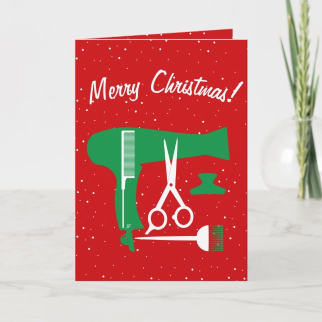 Cartão De Festividades Ferramentas de hairstyle (Frente)