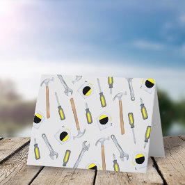 Cartão De Festividades Ferramentas Modernas Padrão Gravação De Pescoço De