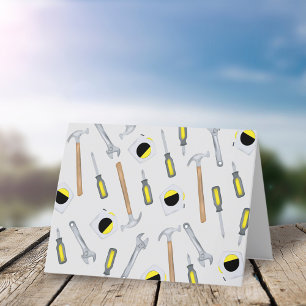 Cartão De Festividades Ferramentas Modernas Padrão Gravação De Pescoço De