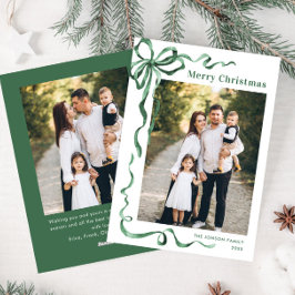 Cartão De Festividades Fesage Sage Arco de Natal Verde Fita 2 Foto