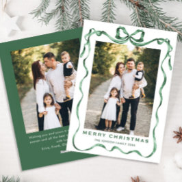 Cartão De Festividades Fesage Sage Arco de Natal Verde Fita 2 Foto