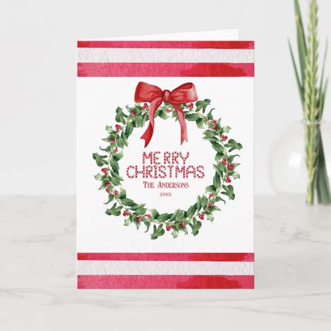 Cartão De Festividades Fesath Red Boq Coquette Festivo Natal (Frente)