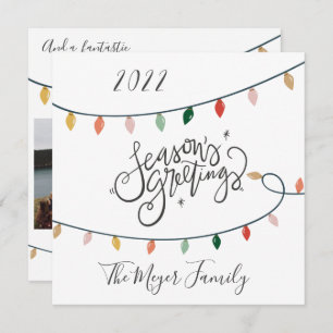 Cartão De Festividades Fesesons Seasons saúda as luzes de Natal 3 Foto