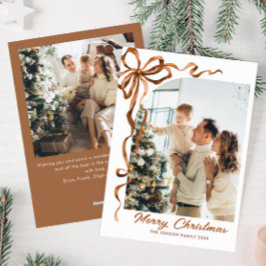 Cartão De Festividades FesNatal Beige Boho Arco Friso 2 Foto