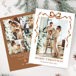 Cartão De Festividades FesNatal Beige Boho Arco Friso 5 Foto