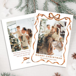 Cartão De Festividades FesNatal Boho Beige Arco Friso 2 Foto