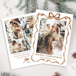 Cartão De Festividades FesNatal Boho Beige Arco Friso 5 Foto