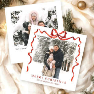 Cartão De Festividades FesNatal Boho Red Arco Friso 2 Foto