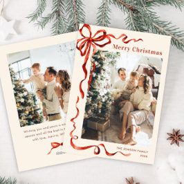 Cartão De Festividades FesNatal Boho Red Arco Friso 2 Foto