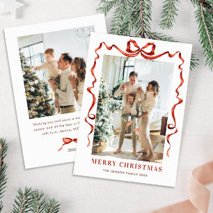 Cartão De Festividades FesNatal Boho Red Arco Friso 2 Foto