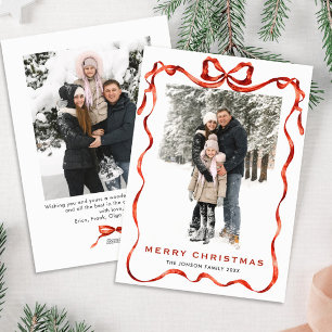 Cartão De Festividades FesNatal Boho Red Arco Friso 2 Foto