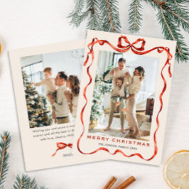 Cartão De Festividades FesNatal Boho Red Arco Friso 2 Foto