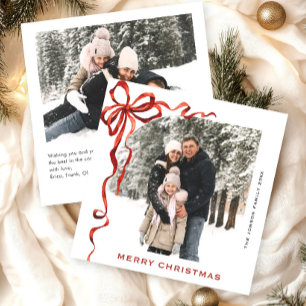 Cartão De Festividades FesNatal Boho Red Arco Friso 2 Foto