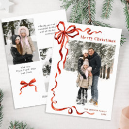 Cartão De Festividades FesNatal Boho Red Arco Friso 3 Foto