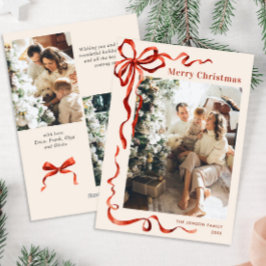 Cartão De Festividades FesNatal Boho Red Arco Friso 3 Foto