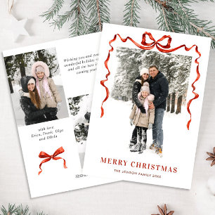 Cartão De Festividades FesNatal Boho Red Arco Friso 3 Foto