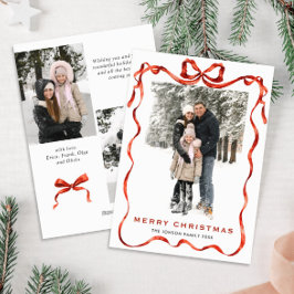 Cartão De Festividades FesNatal Boho Red Arco Friso 3 Foto