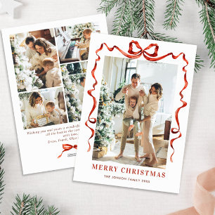 Cartão De Festividades FesNatal Boho Red Arco Friso 5 Foto