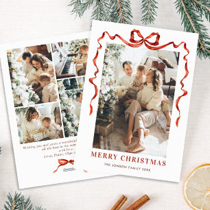 Cartão De Festividades FesNatal Boho Red Arco Friso 5 Foto