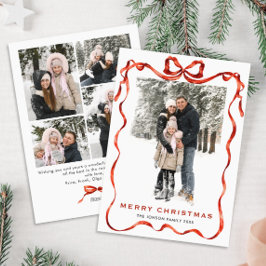Cartão De Festividades FesNatal Boho Red Arco Friso 5 Foto