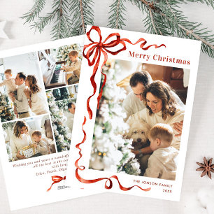 Cartão De Festividades FesNatal Boho Red Arco Friso 5 Foto