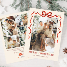 Cartão De Festividades FesNatal Boho Red Arco Friso 5 Foto