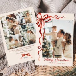 Cartão De Festividades FesNatal Boho Red Arco Friso 5 Foto