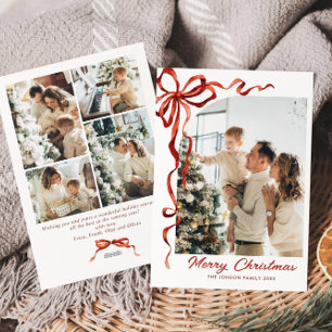 Cartão De Festividades FesNatal Boho Red Arco Friso 5 Foto