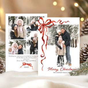 Cartão De Festividades FesNatal Boho Red Arco Friso 5 Foto