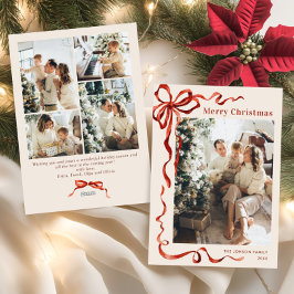 Cartão De Festividades FesNatal Boho Red Arco Friso 5 Foto