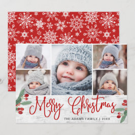 Cartão De Festividades FesNatal Holly Berry Rustic 5 FOTO