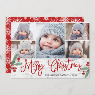 Cartão De Festividades FesNatal Holly Berry Rustic 5 FOTO