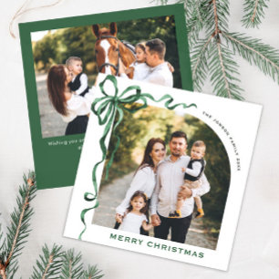 Cartão De Festividades FesNatal Sage Arco Verde Friso 2 Foto