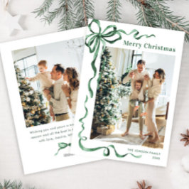 Cartão De Festividades FesNatal Sage Arco Verde Friso 2 Foto